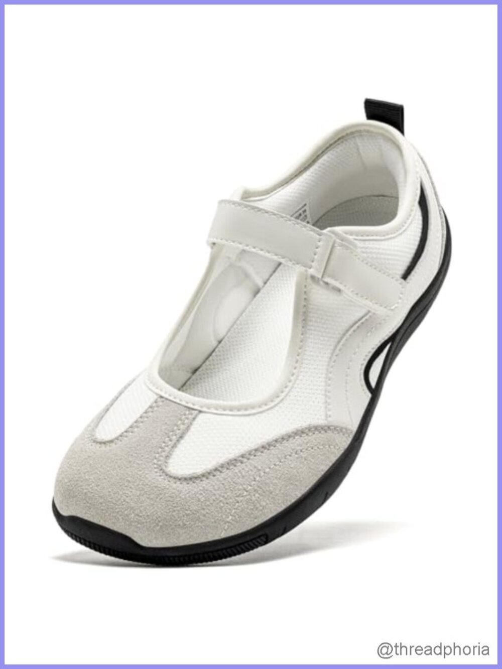 Wide Toe Box Barefoot Mary Jane Flats Slip on Walking Shoes
